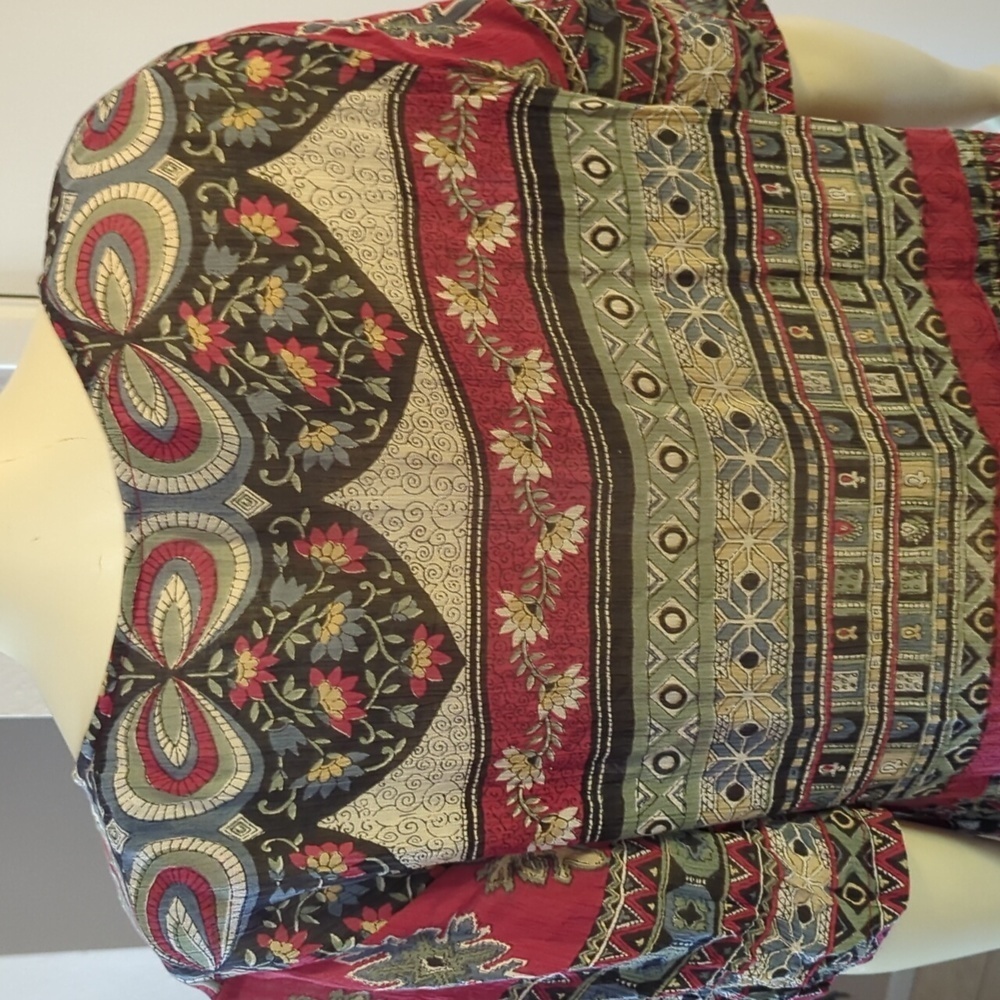 Gauze Tribal Print Maxi Dress - Picture 6 of 11